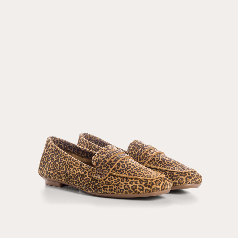 Hema leather moccasins Mini Leopard