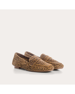 Hema leather moccasins Mini Leopard