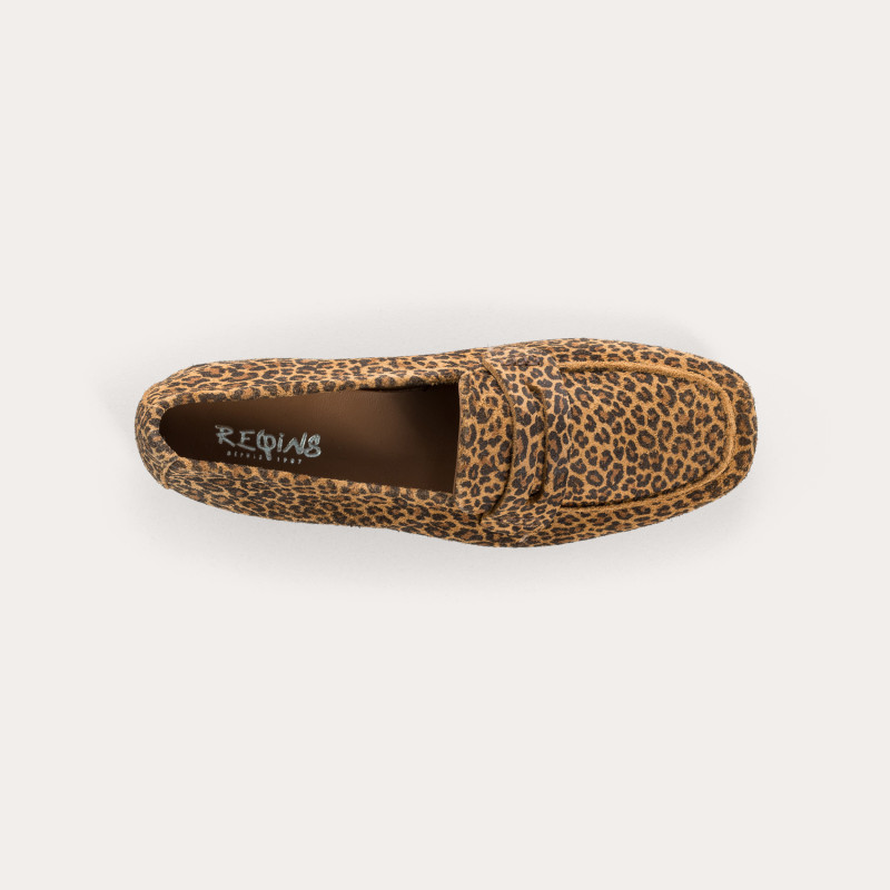 Hema leather moccasins Mini Leopard