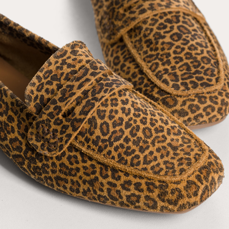Hema leather moccasins Mini Leopard