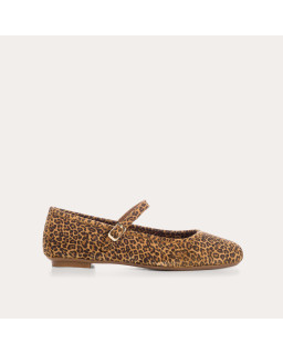 BABIES HONOR CUIR VELOURS MINI LEOPARD