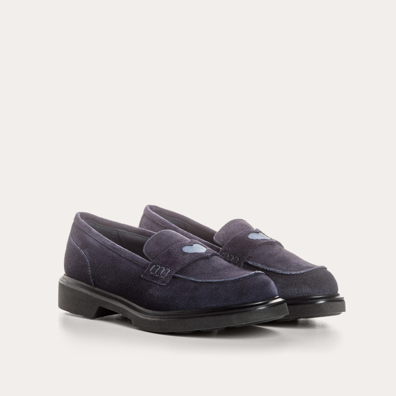 Velvet leather jack moccasins