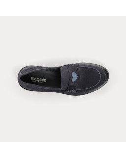 Velvet leather jack moccasins
