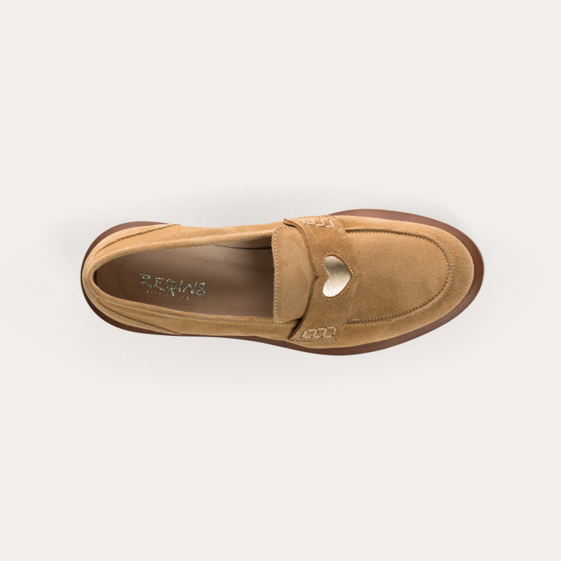 Velvet leather jack moccasins