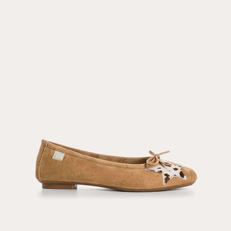 BALLERINES HELLO CUIR VELOURS/VACHE