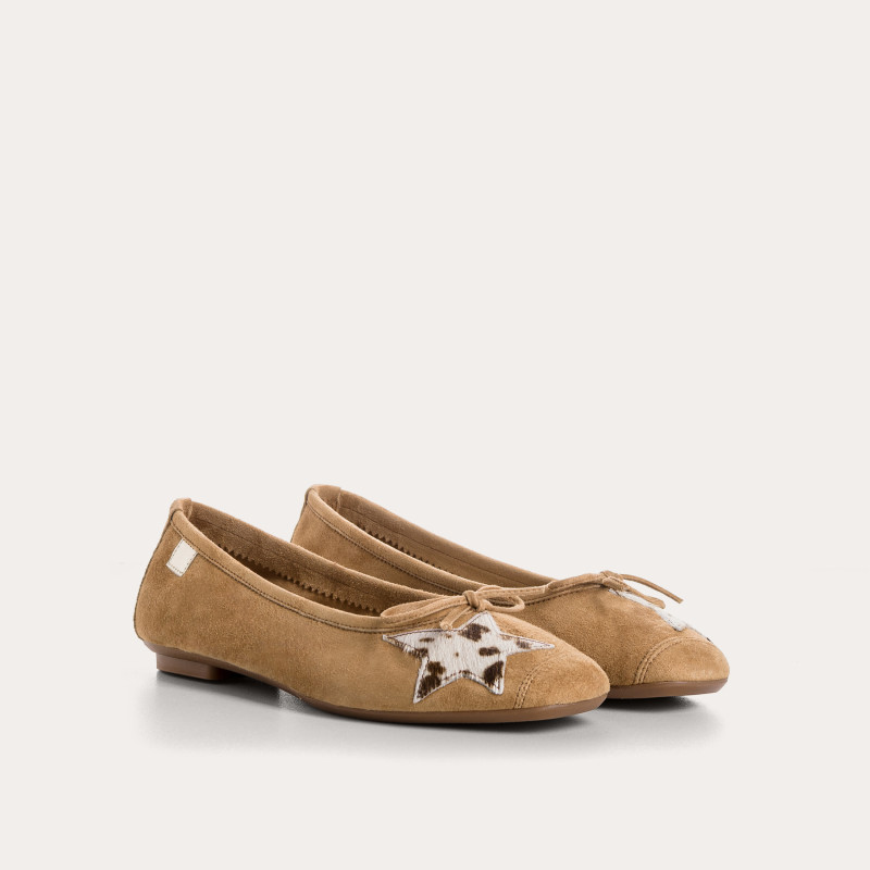 BALLERINES HELLO CUIR VELOURS/VACHE