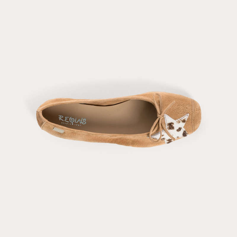 BALLERINES HELLO CUIR VELOURS/VACHE