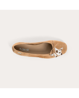 BALLERINES HELLO CUIR VELOURS/VACHE