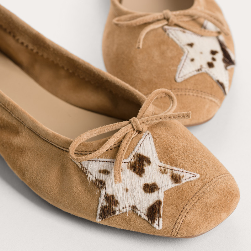 BALLERINES HELLO CUIR VELOURS/VACHE