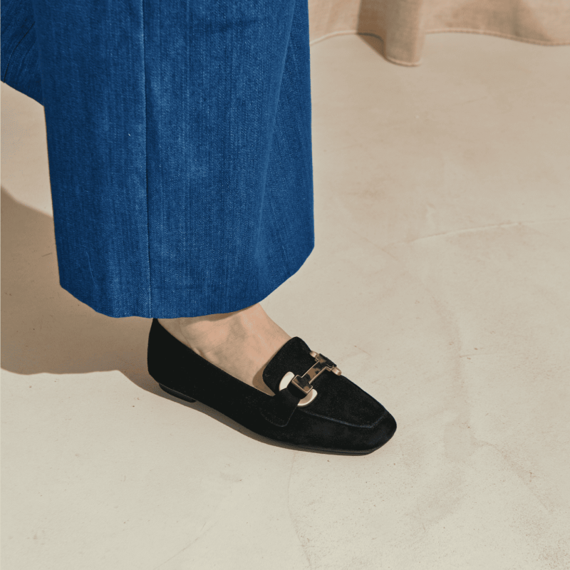 MOCASSINS HEVANO CUIR VELOURS