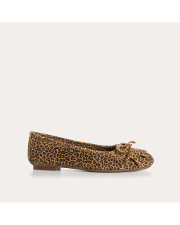 Ballerinas Hindi Velvet Leather Mini Leopard