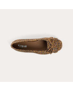 Ballerinas Hindi Velvet Leather Mini Leopard