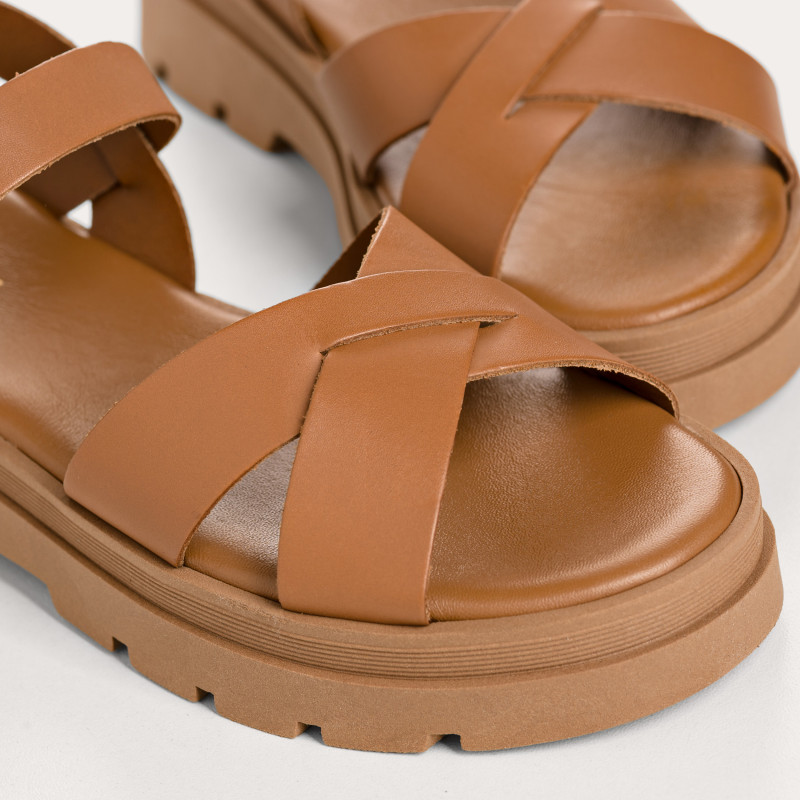 Louisa Sandals - Women's Shoes Chunky Sole Leather | Reqins