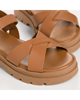 Sandales LOUISA - chaussures femme semelle chunky cuir | REQINS