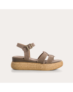 Sandales Yseult en cuir velours | Reqins