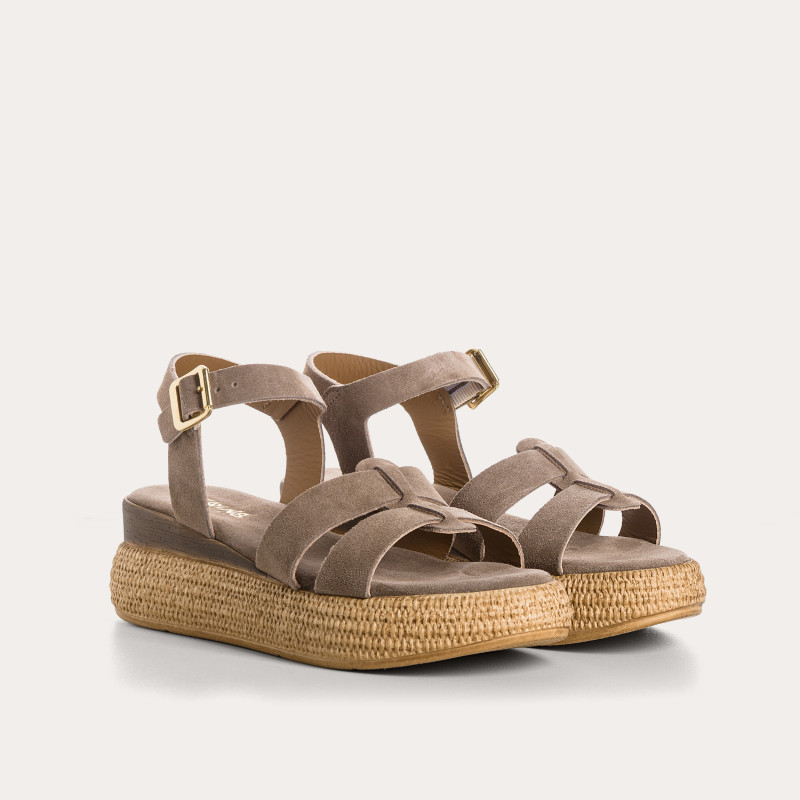 Yseult velvet leather sandals | Reqins
