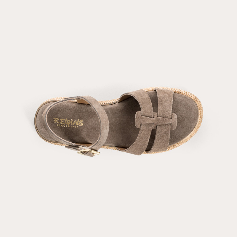 Sandales Yseult en cuir velours | Reqins