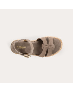 Sandales Yseult en cuir velours | Reqins