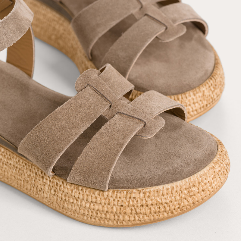 Yseult velvet leather sandals | Reqins