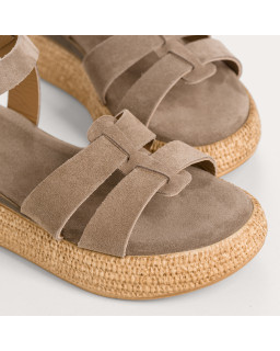 Sandales Yseult en cuir velours | Reqins