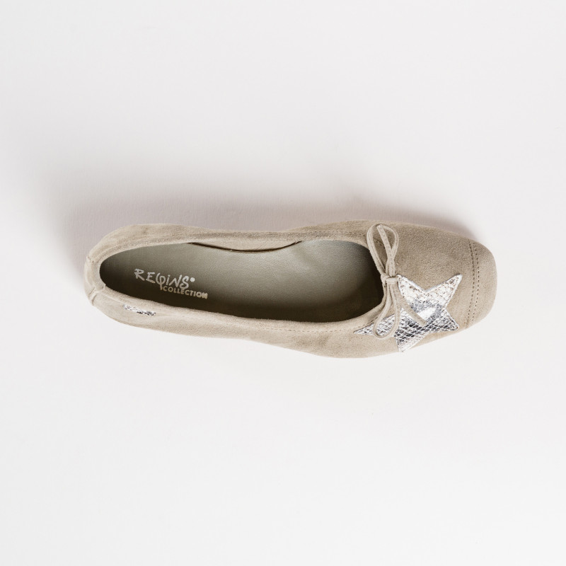 Ballerines Hello Cuir Velours Python | Reqins