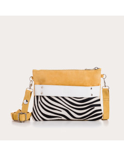pochette carla zebre peau | reqins